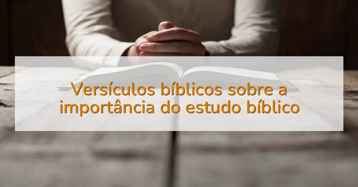 Versículos bíblicos sobre a importância do estudo bíblico