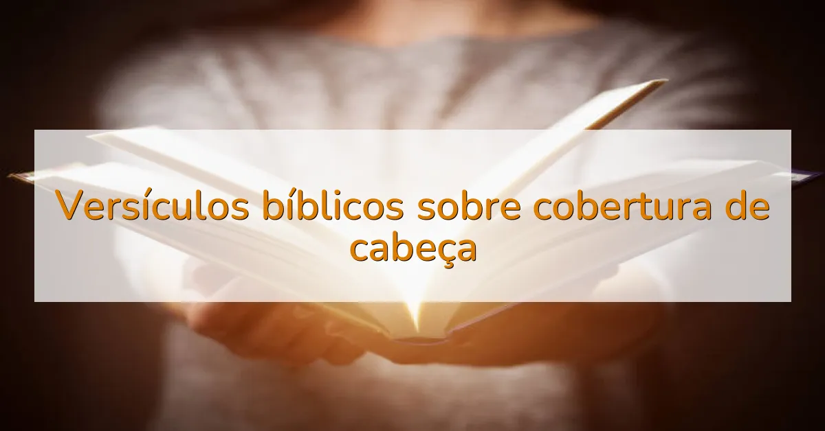 Versículos bíblicos sobre cobertura de cabeça