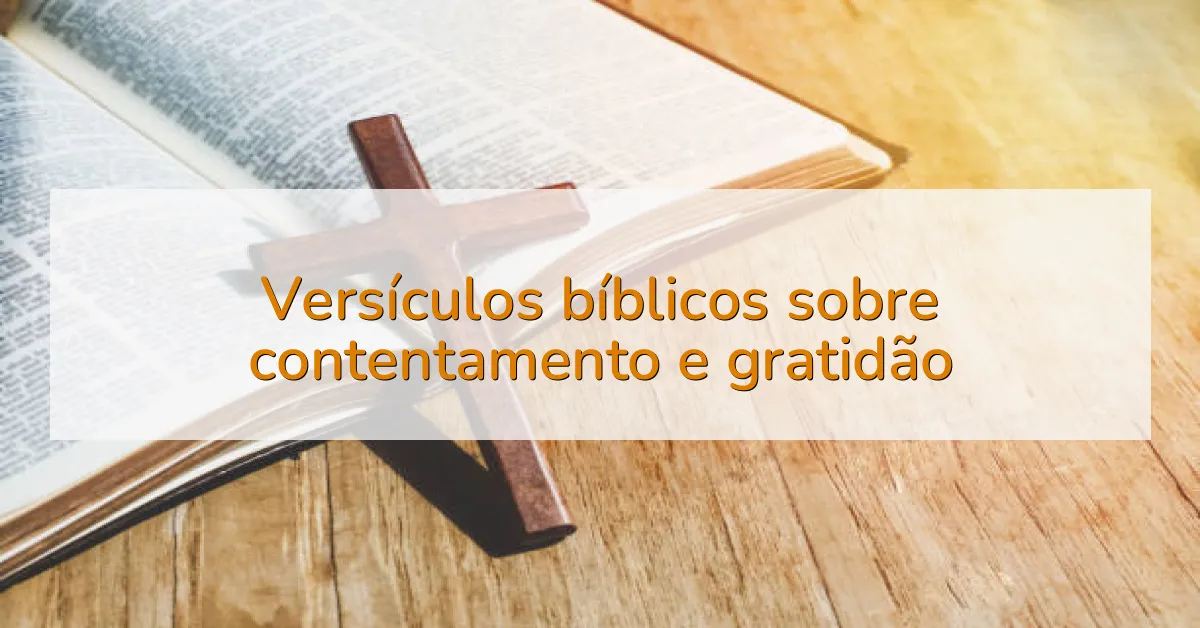 Versículos bíblicos sobre contentamento e gratidão