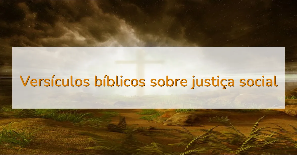 Versículos bíblicos sobre justiça social