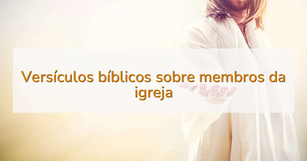 Versículos bíblicos sobre membros da igreja