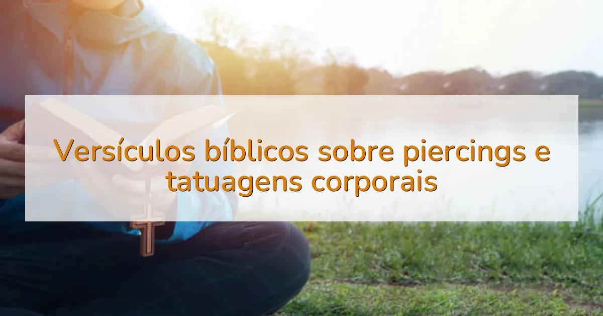 Versículos bíblicos sobre piercings e tatuagens corporais
