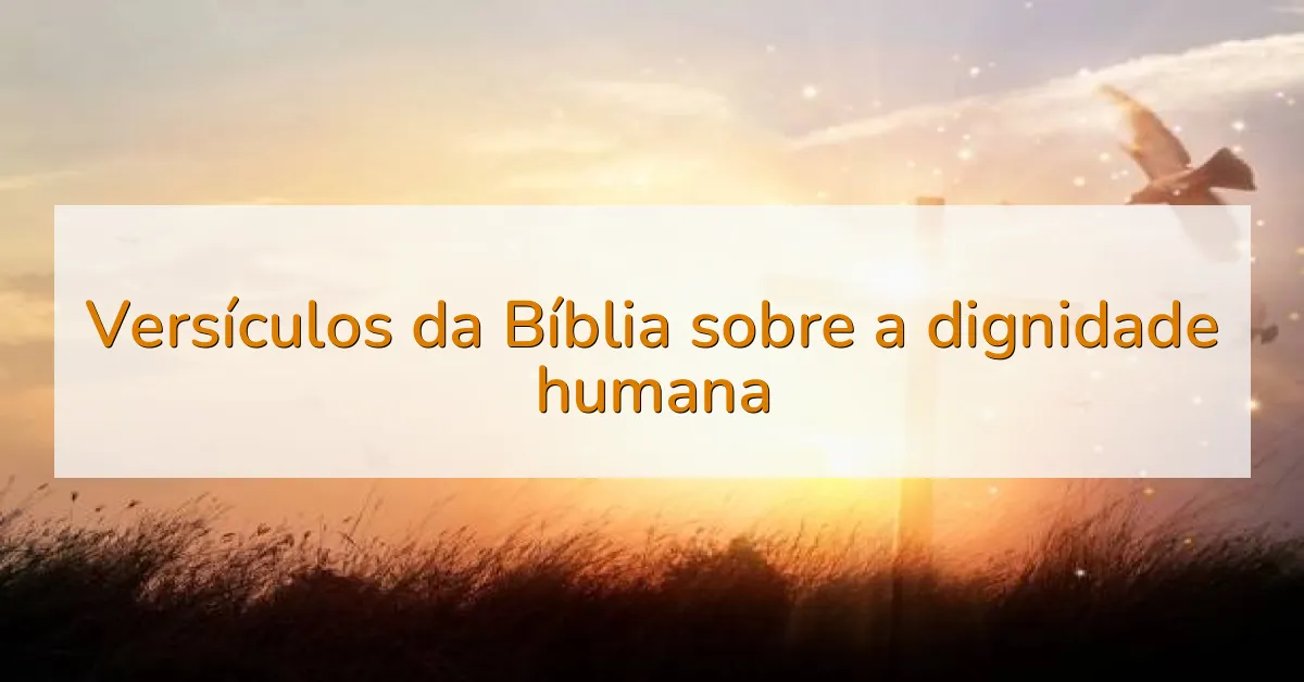 Versículos da Bíblia sobre a dignidade humana