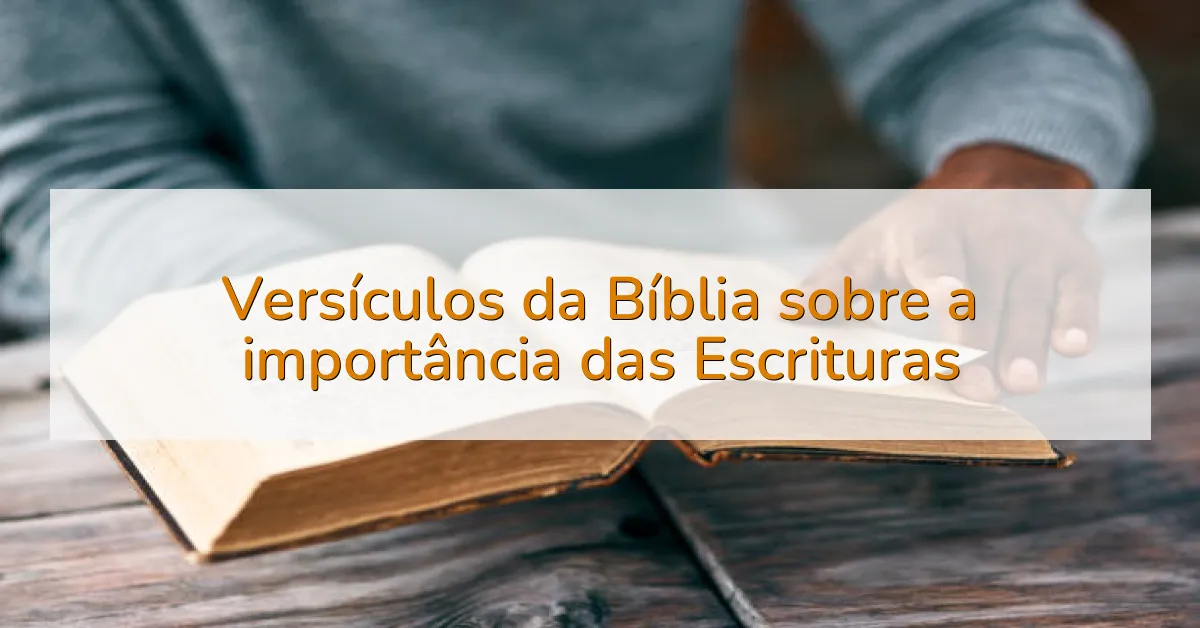 Versículos da Bíblia sobre a importância das Escrituras
