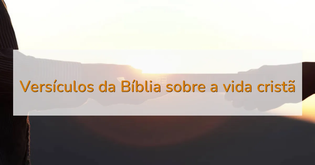 Versículos da Bíblia sobre a vida cristã