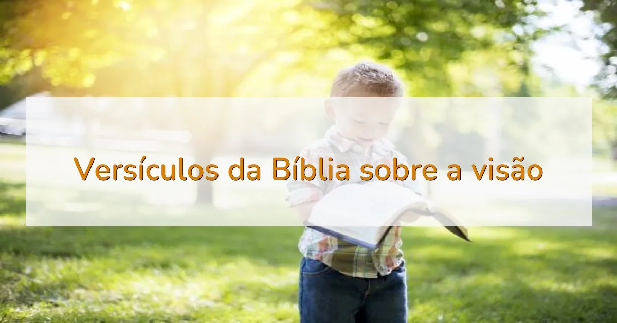 Versículos da Bíblia sobre a visão