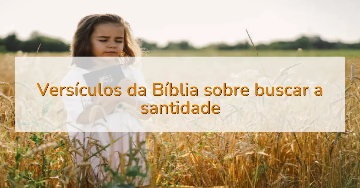 Versículos da Bíblia sobre buscar a santidade