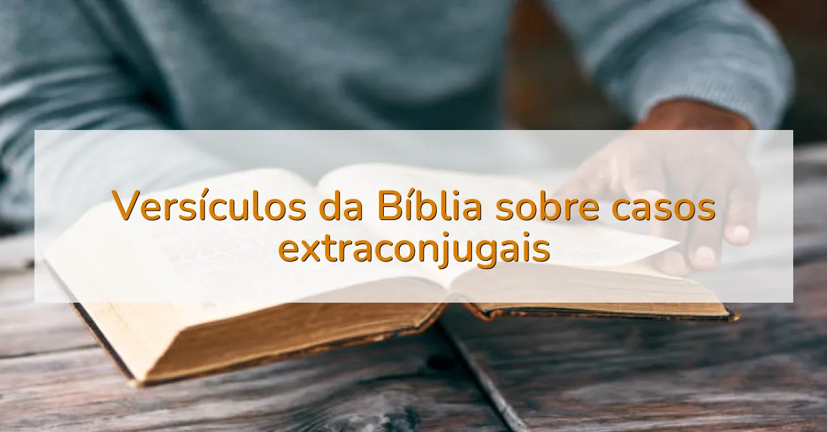 Versículos da Bíblia sobre casos extraconjugais
