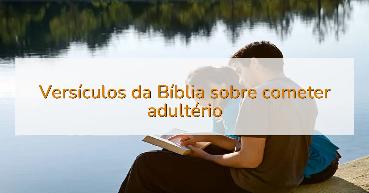 Versículos da Bíblia sobre cometer adultério