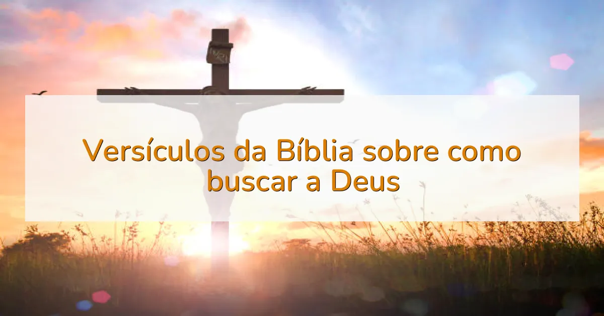 Versículos da Bíblia sobre como buscar a Deus