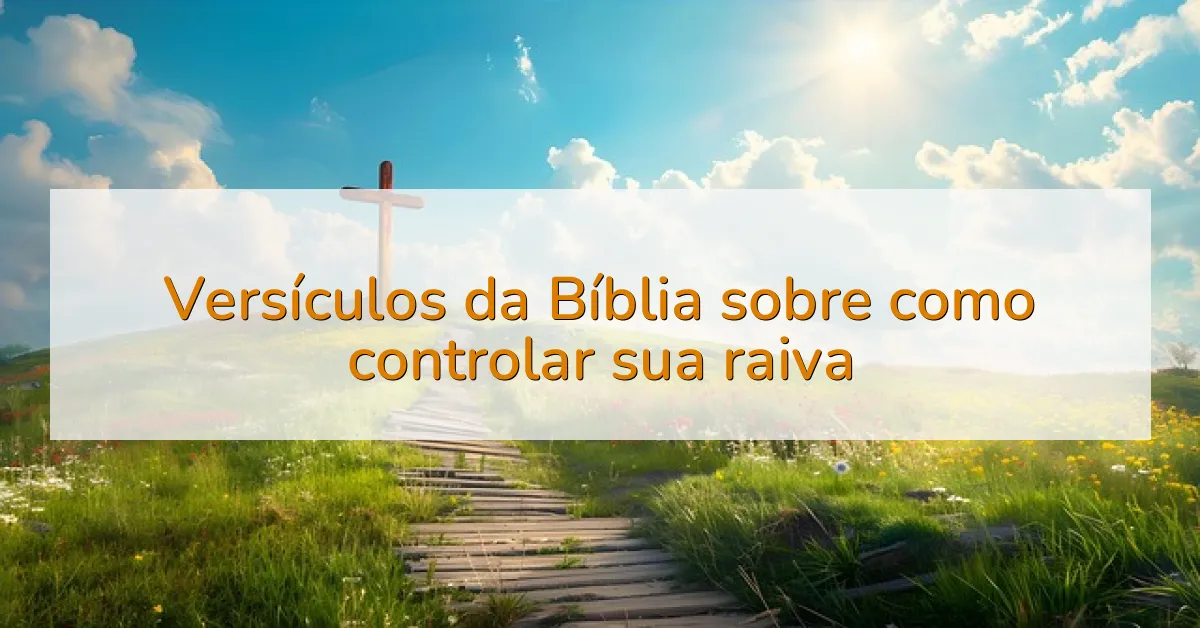 Versículos da Bíblia sobre como controlar sua raiva