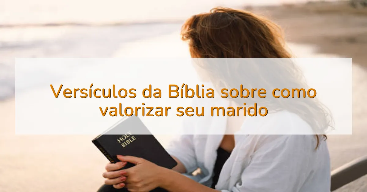 Versículos da Bíblia sobre como valorizar seu marido
