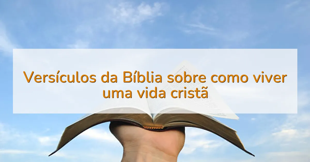 Versículos da Bíblia sobre como viver uma vida cristã