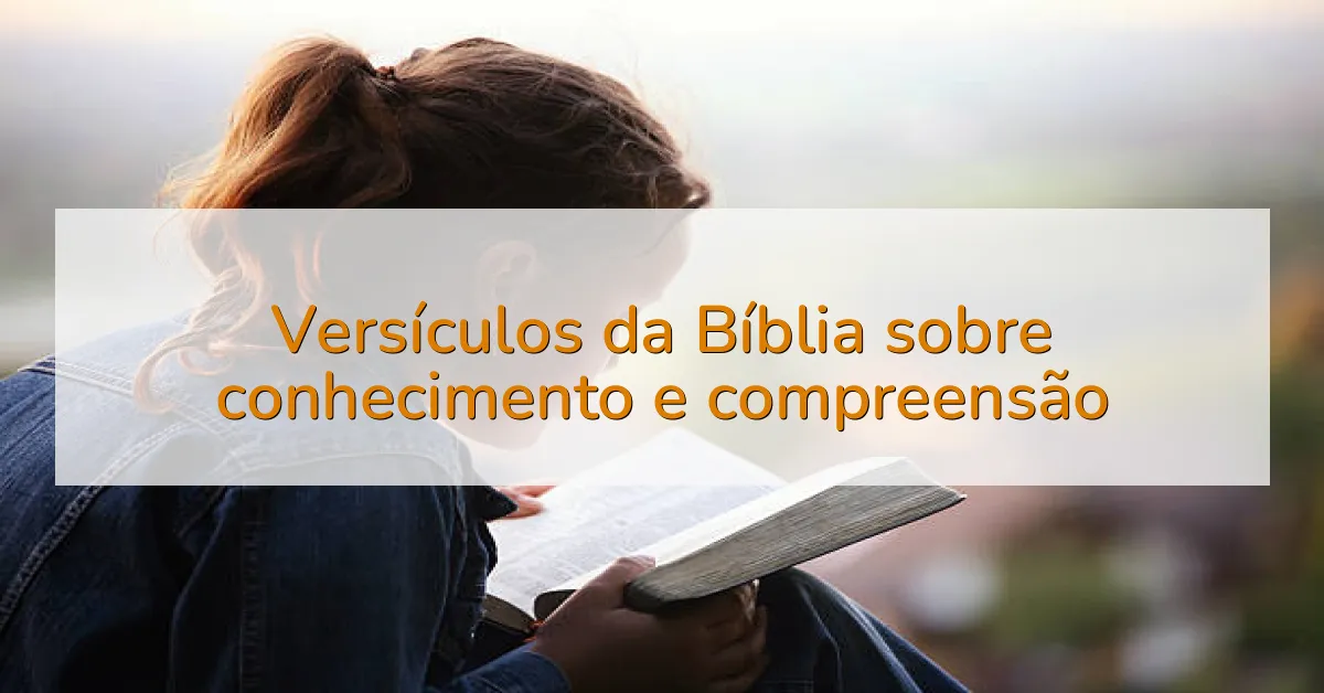 Versículos da Bíblia sobre conhecimento e compreensão