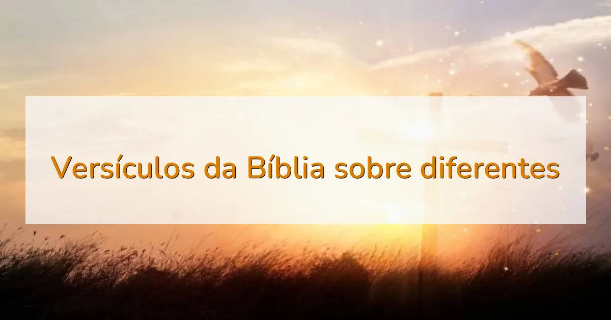 Versículos da Bíblia sobre diferentes