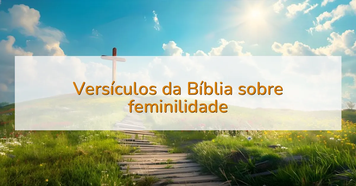 Versículos da Bíblia sobre feminilidade