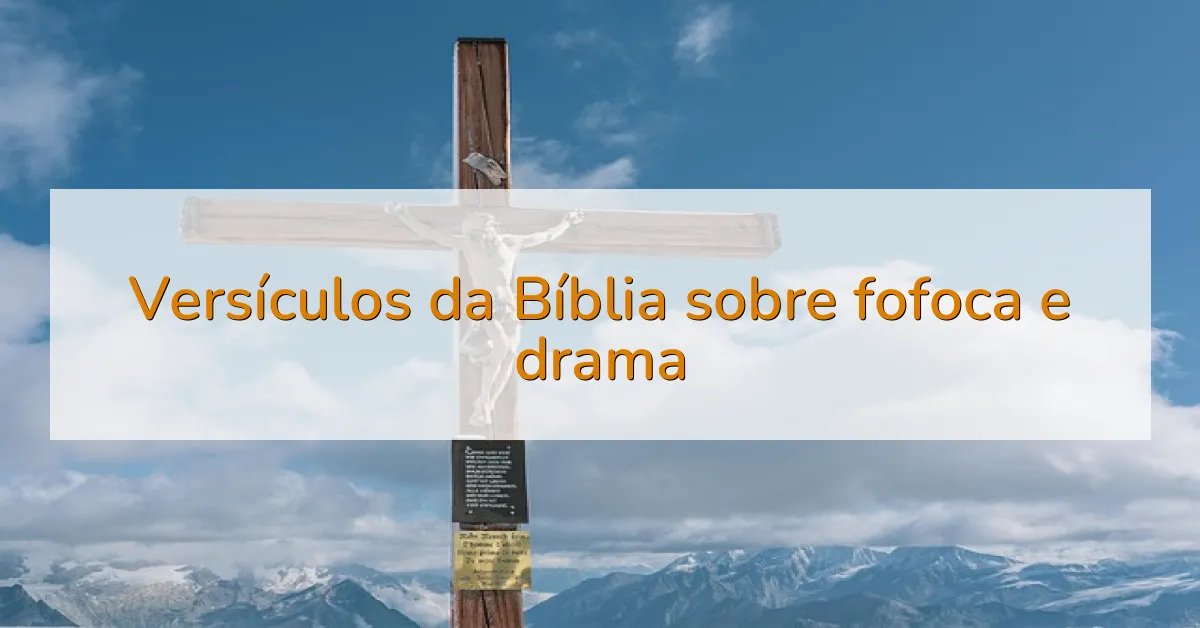 Versículos da Bíblia sobre fofoca e drama