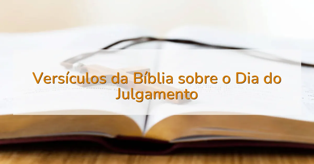 Versículos da Bíblia sobre o Dia do Julgamento