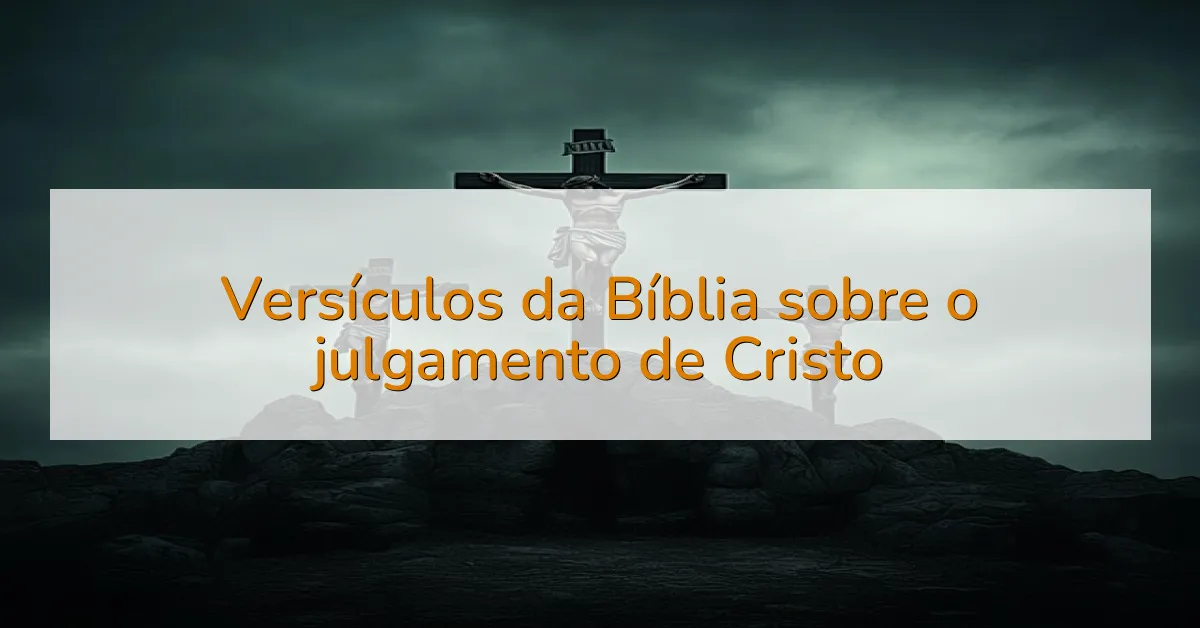 Versículos da Bíblia sobre o julgamento de Cristo