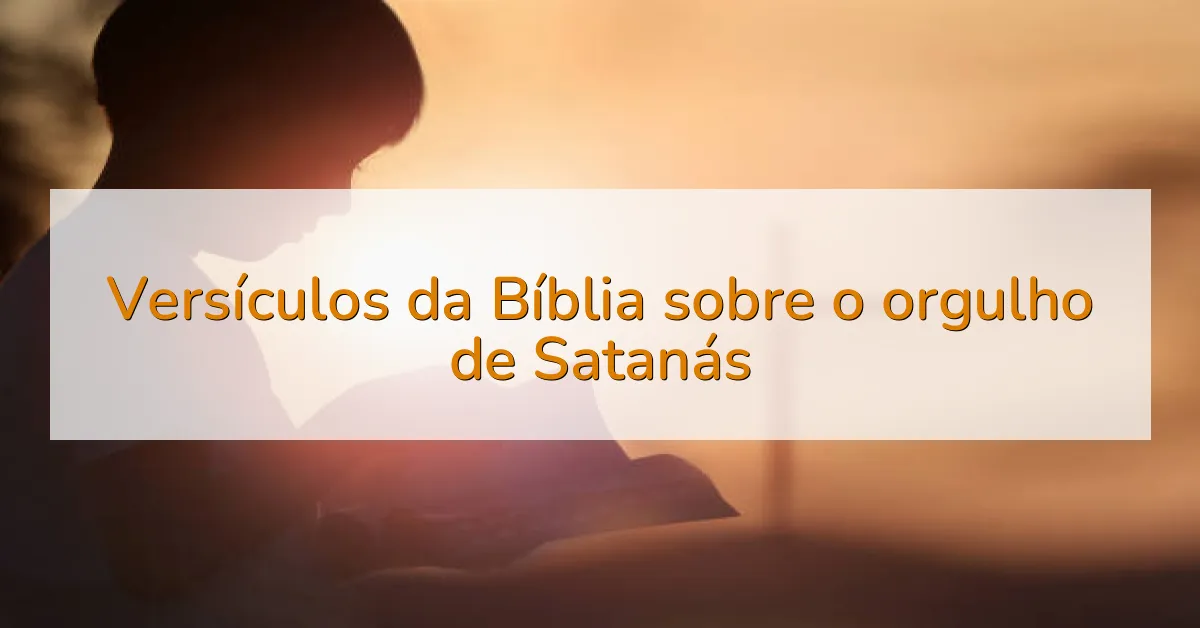 Versículos da Bíblia sobre o orgulho de Satanás