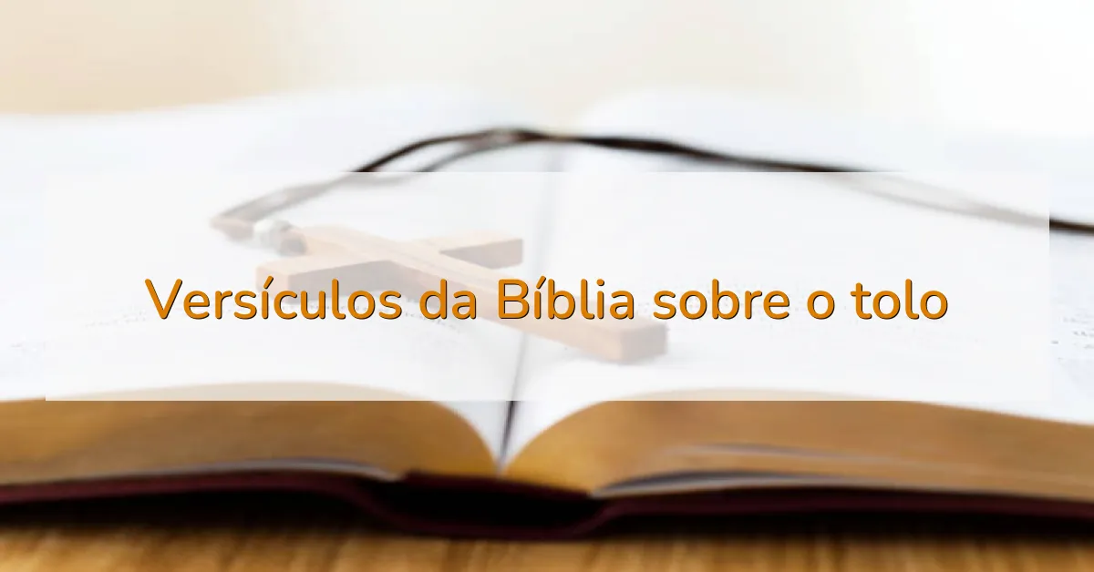 Versículos da Bíblia sobre o tolo