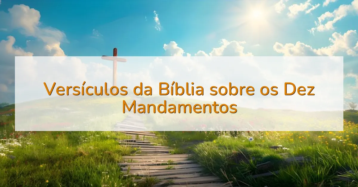 Versículos da Bíblia sobre os Dez Mandamentos