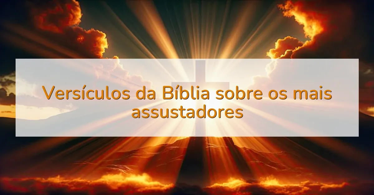 Versículos da Bíblia sobre os mais assustadores