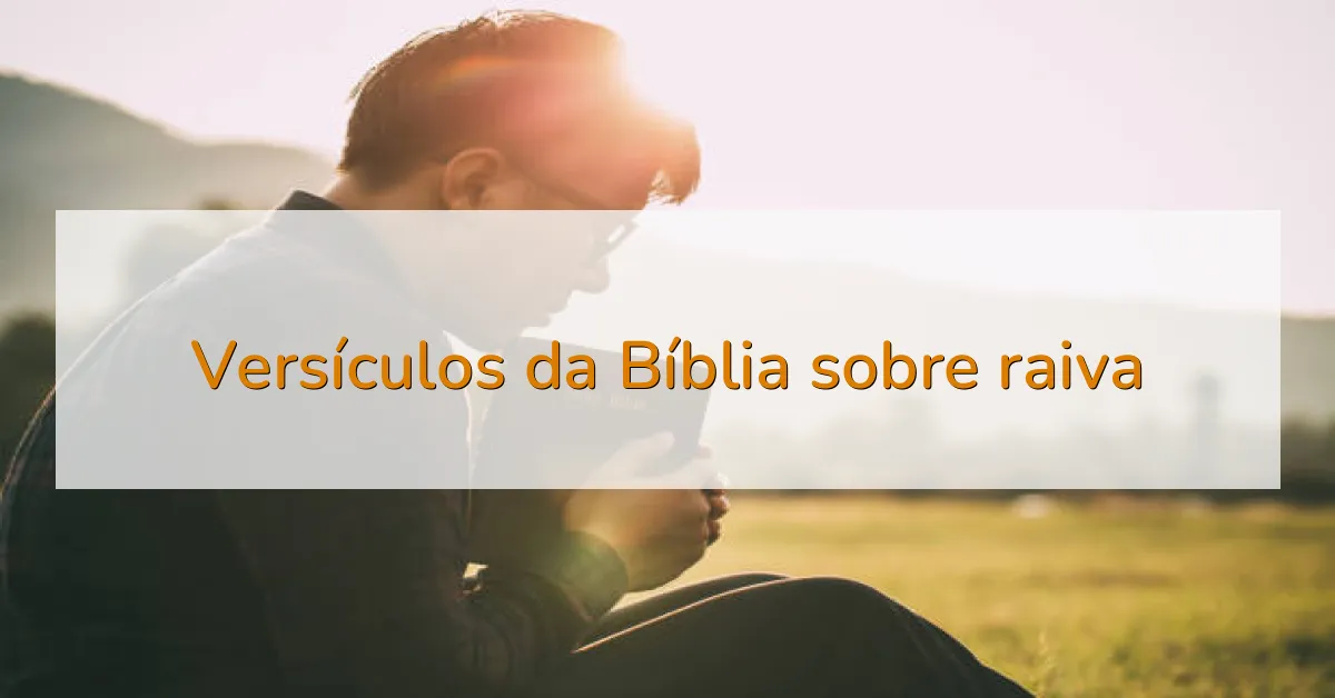 Versículos da Bíblia sobre raiva