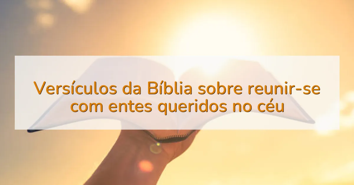 Versículos da Bíblia sobre reunir-se com entes queridos no céu