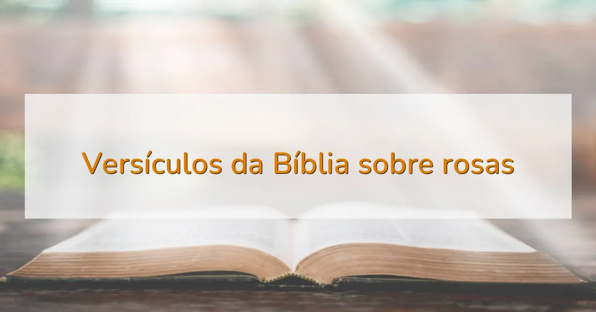Versículos da Bíblia sobre rosas